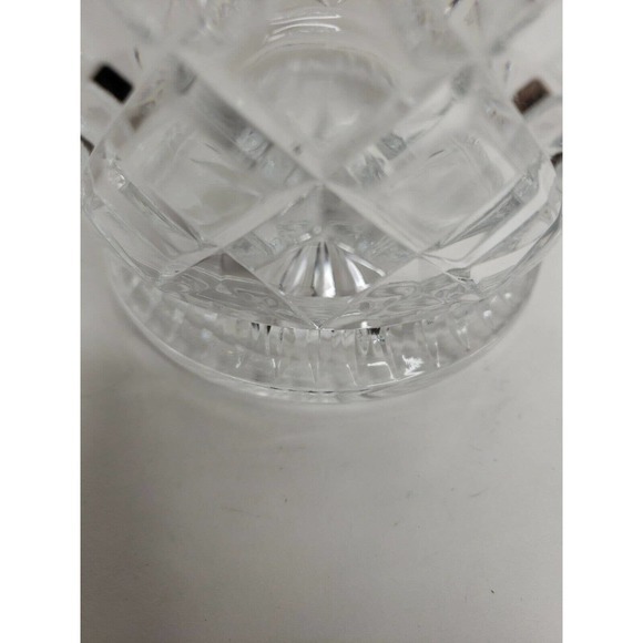 Genuine 24% Lead Crystal Flared Vase by DePlomb Crystal Pineapple Diamond Design - Picture 3 of 8